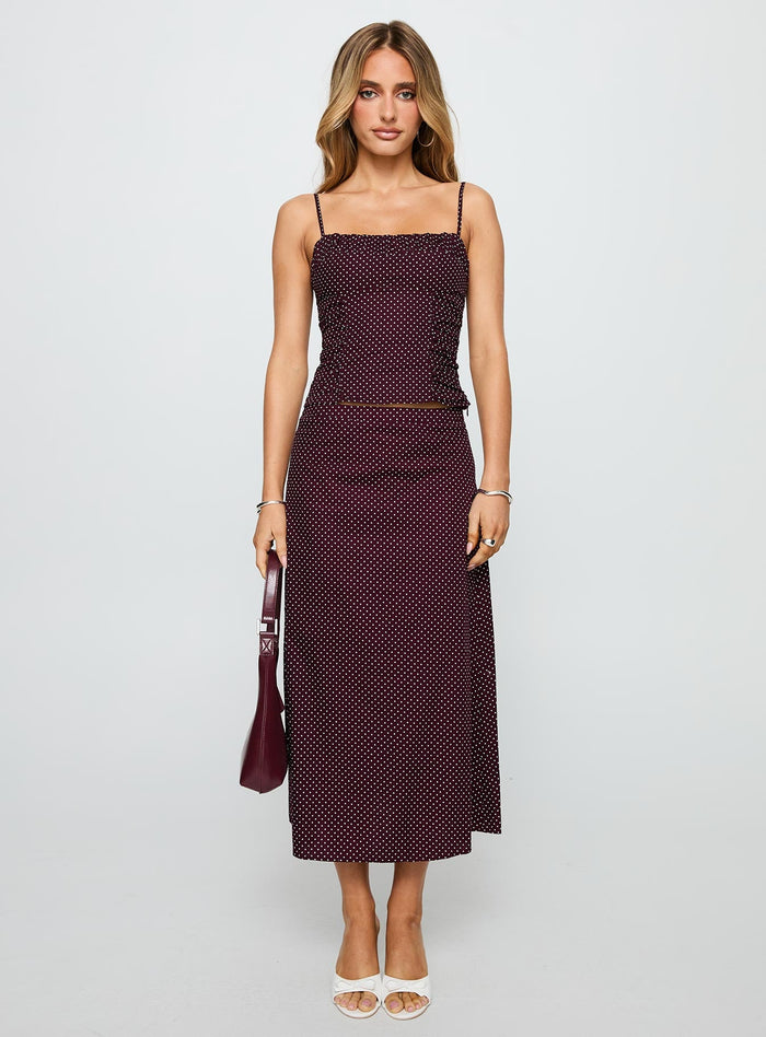 Shining Mirrors Co-ord Burgundy