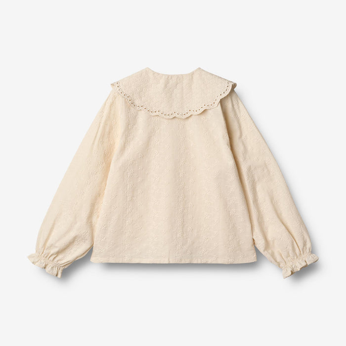 Wheat Main Shirt L/S Flora Shirts and Blouses 3129 eggshell
