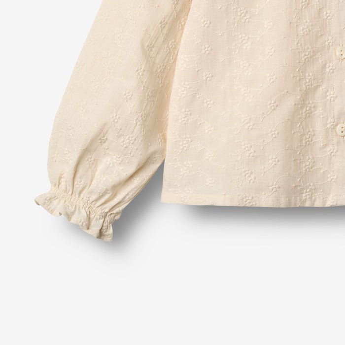 Wheat Main Shirt L/S Flora Shirts and Blouses 3129 eggshell