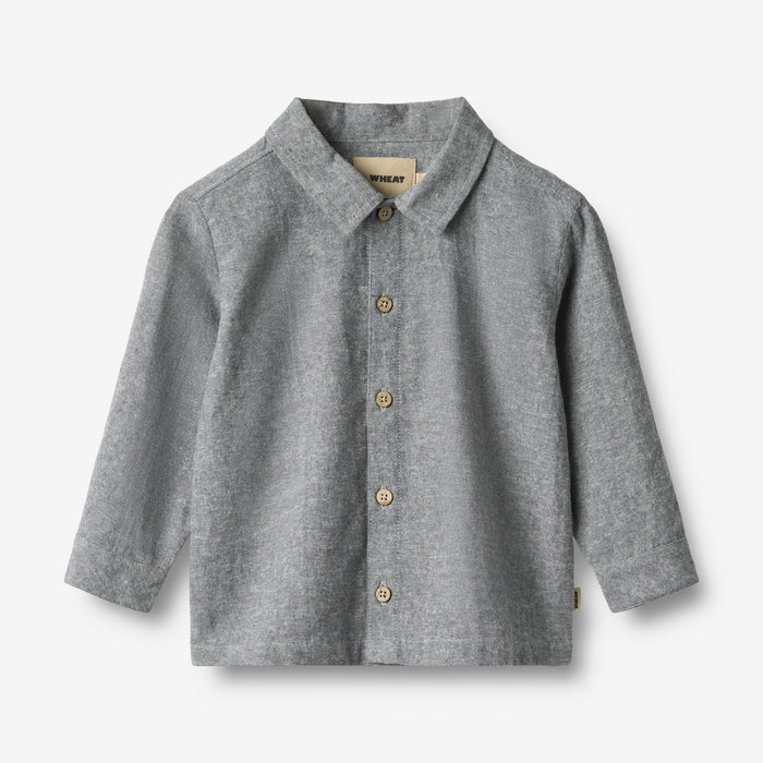 Wheat Main Shirt L/S Oscar Shirt 9766 dark blue chambray