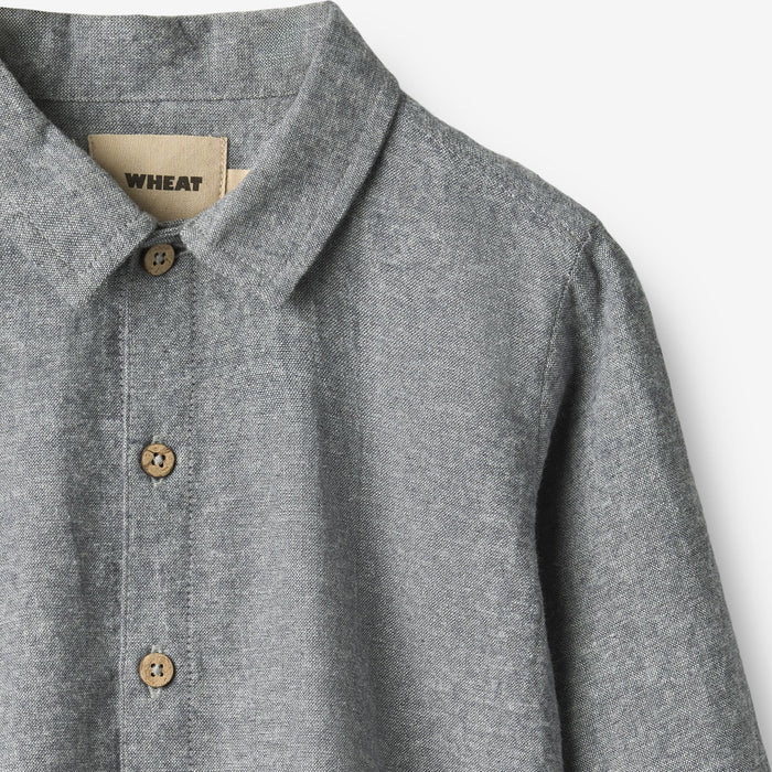 Wheat Main Shirt L/S Oscar Shirt 9766 dark blue chambray