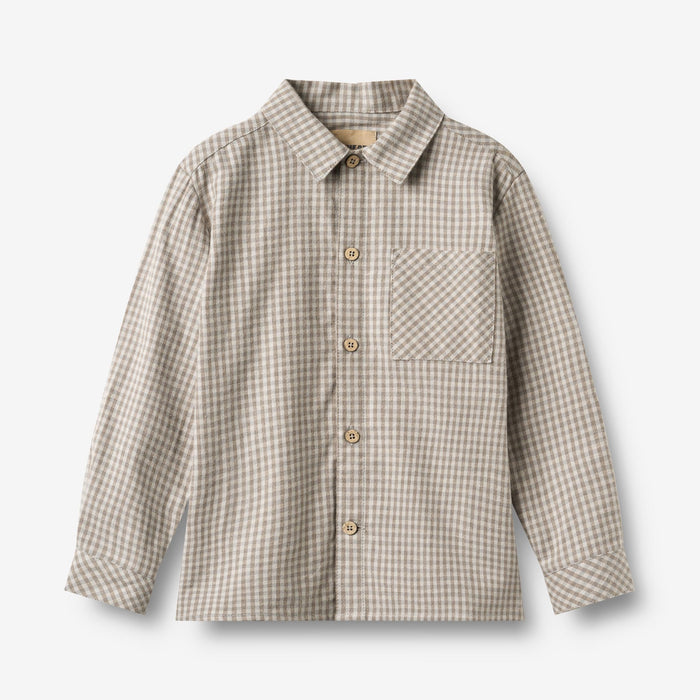 Wheat Main Shirt L/S Oscar Shirt 0104 greybrown check