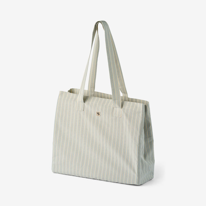 Wheat Main Shopper Ville Home 9634 blue ocean stripe