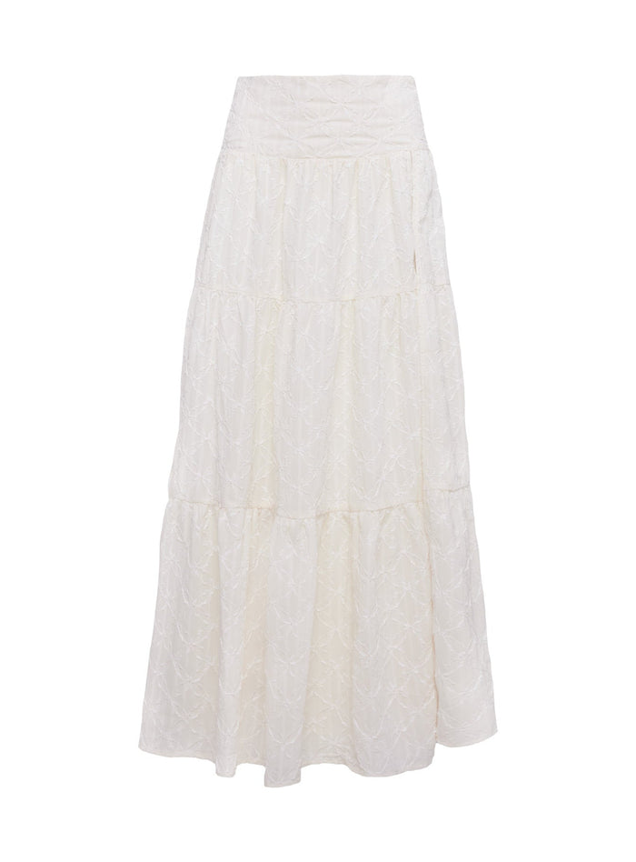product Princess Polly Silver Soul Embroidered Maxi Skirt Cream Maxi