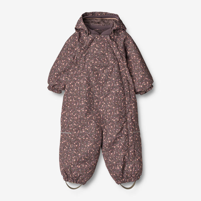 Wheat Outerwear Snowsuit Adi Tech | Baby Snowsuit 3121 eggplant buttercups