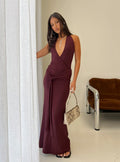 So Major Draped A-Line Maxi Dress Plum