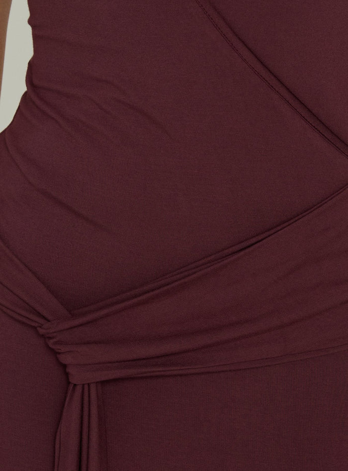 So Major Draped A-Line Maxi Dress Plum