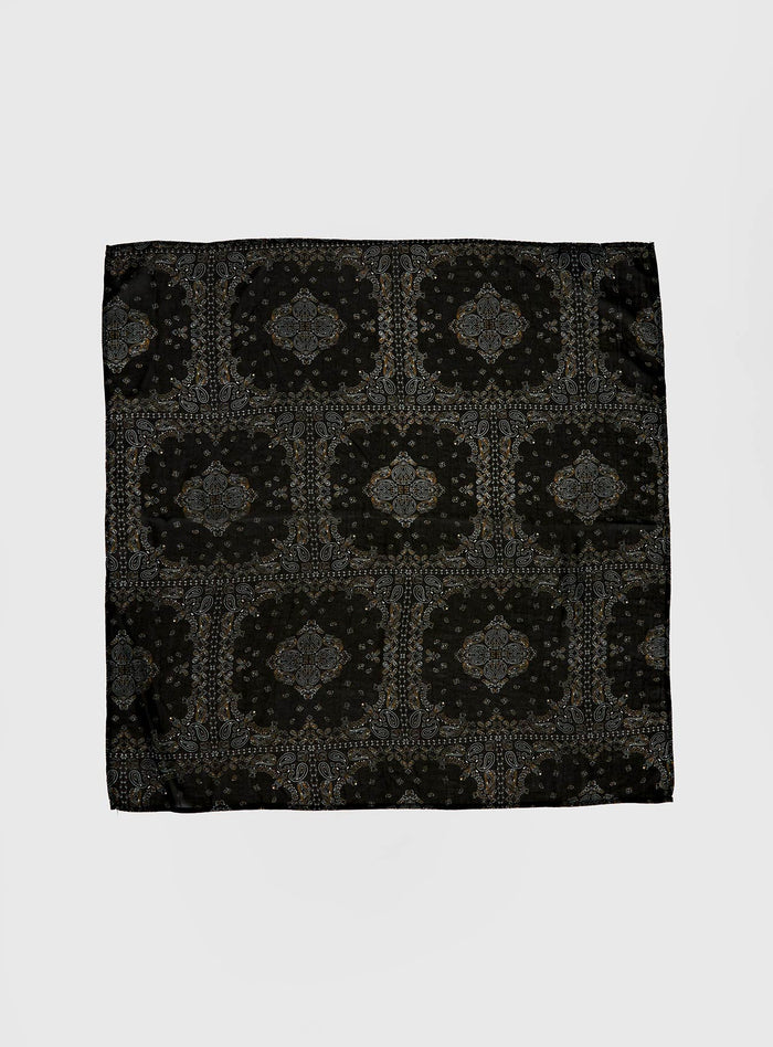 Solara Scarf Black Paisley