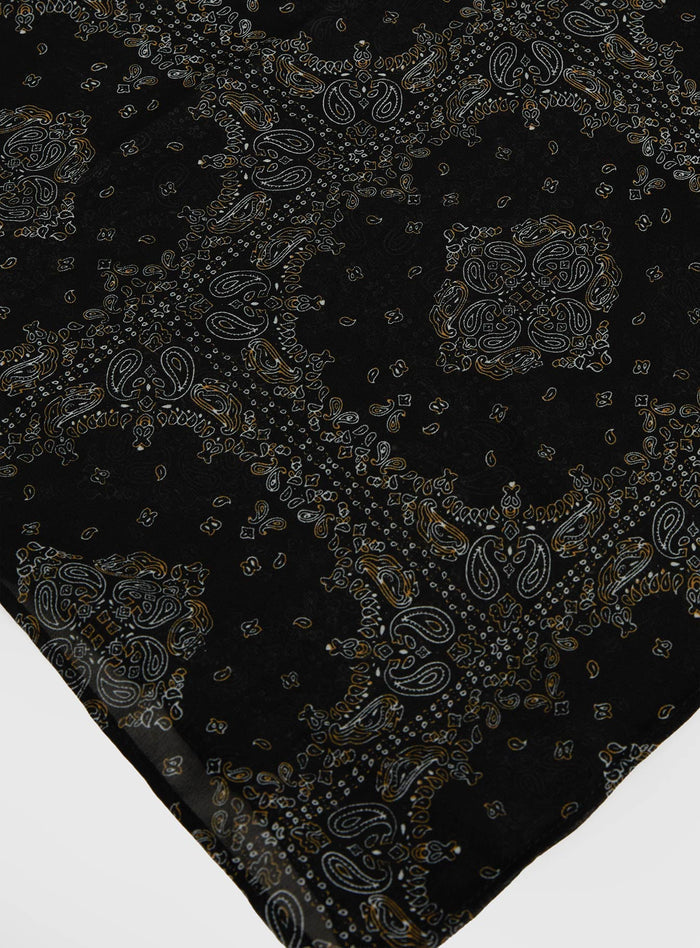 Solara Scarf Black Paisley