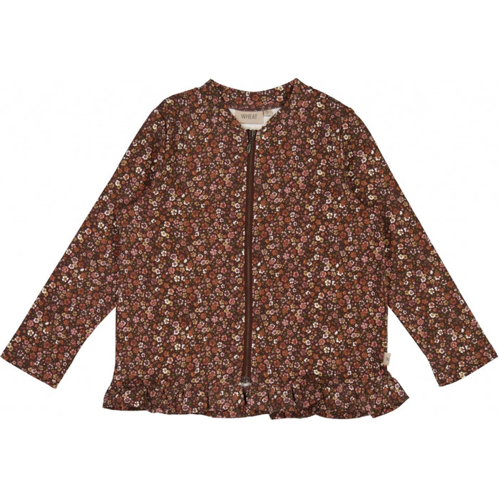 Wheat Main Sweat Cardigan Alicia Jacket 2753 maroon flowers
