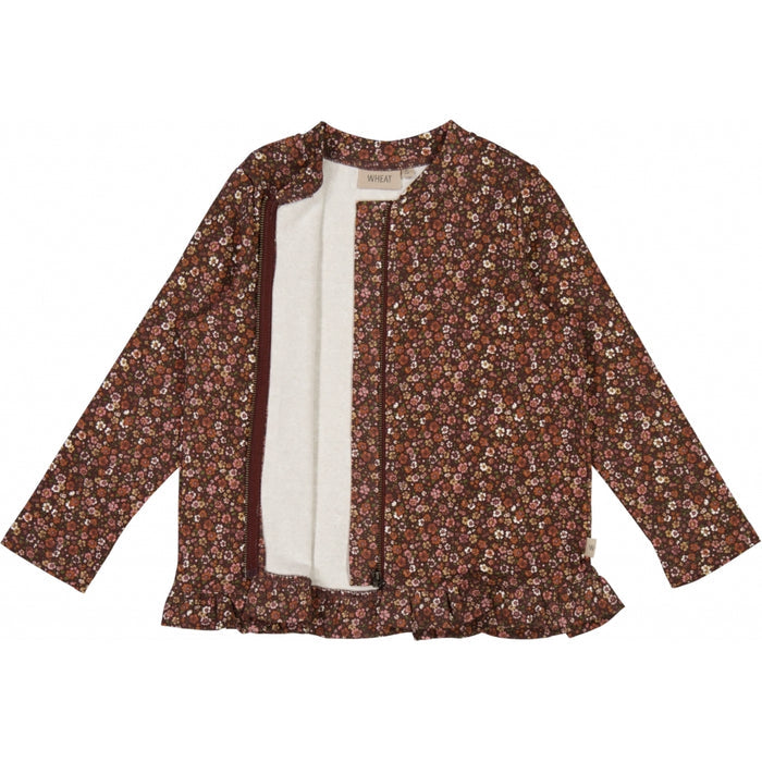 Wheat Main Sweat Cardigan Alicia Jacket 2753 maroon flowers