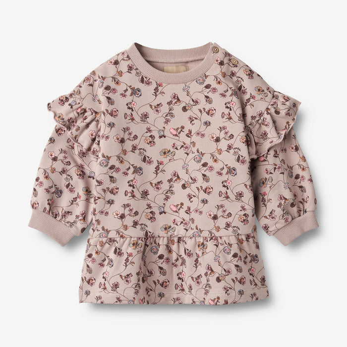 Wheat Main Sweat Dress Annika | Baby Dress 1136 dry rose flower vine