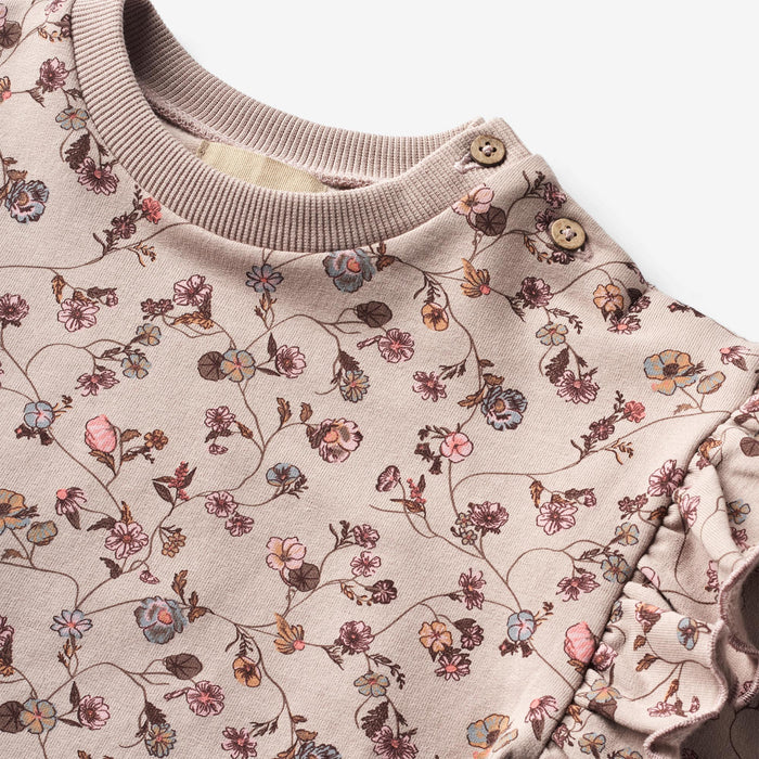 Wheat Main Sweat Dress Annika | Baby Dress 1136 dry rose flower vine