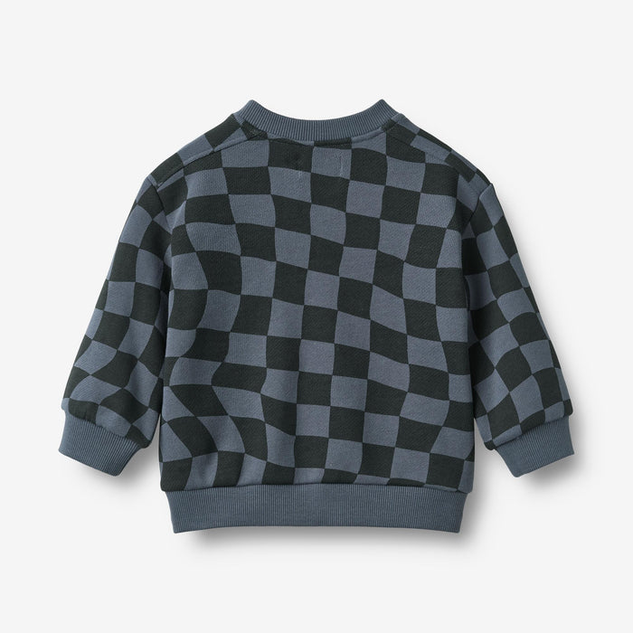 Wheat Main Sweatshirt L/S Elliot Sweatshirt 1311 navy blue check
