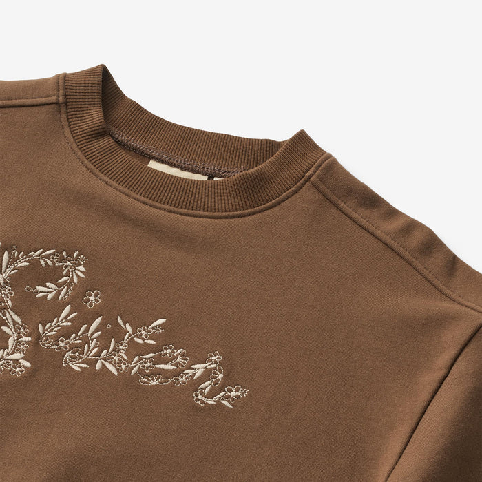 Wheat Main Sweatshirt L/S Embroidery Eliza Sweatshirt 1192 coffee bean