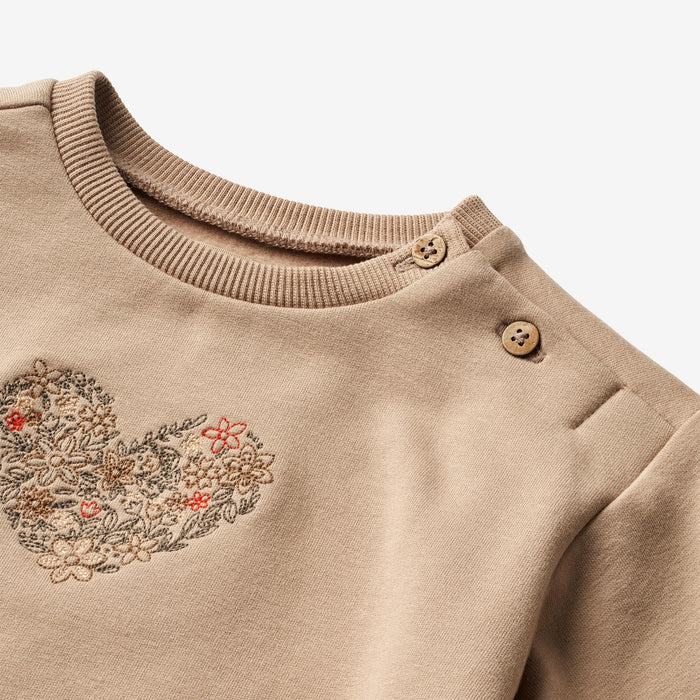 Wheat Main Sweatshirt L/S Embroidery Nelly Sweatshirt 1190 rose shadow