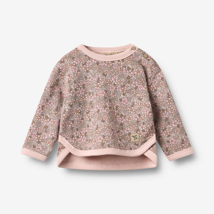 Wheat Main Sweatshirt L/S Emery Sweatshirt 9899 rose brown flowers