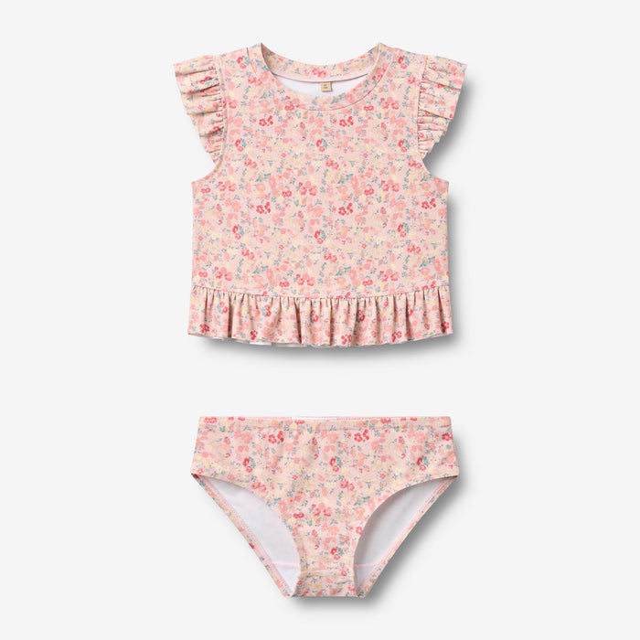 Wheat Main Swim Set 2-piece Alma Set 2526 powder flowers and seashells