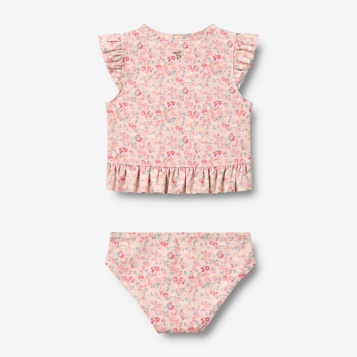 Wheat Main Swim Set 2-piece Alma Set 2526 powder flowers and seashells