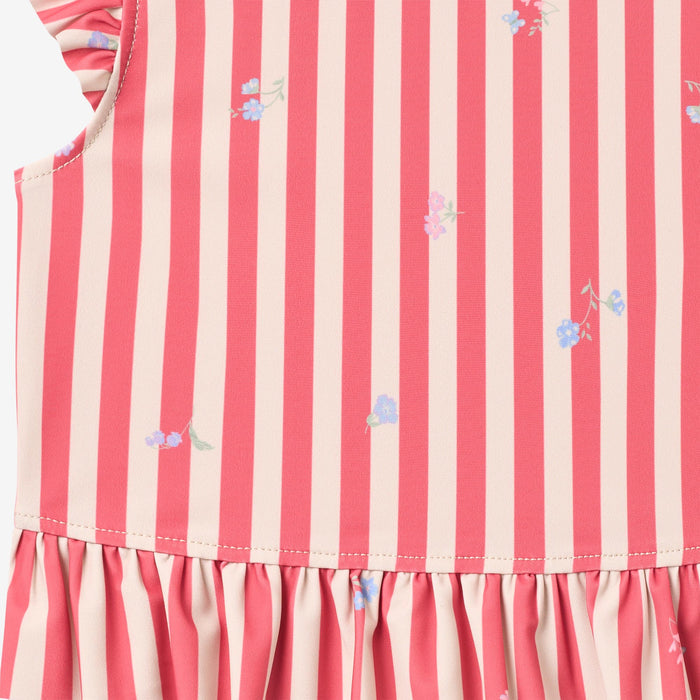 Wheat Main Swim Set 2-piece Alma Set 9657 red stripe flowers
