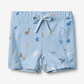 Wheat Main Swim Shorts Ulrik Swimwear 1235 soft blue sea life