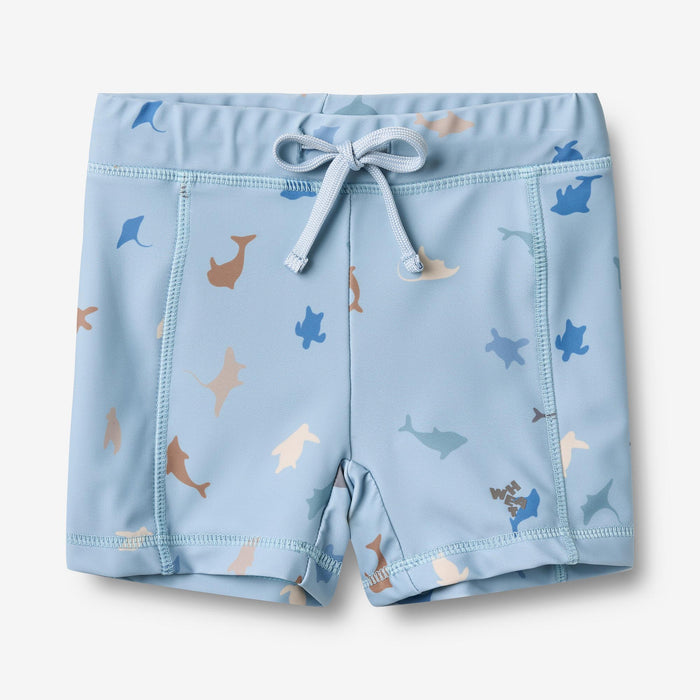 Wheat Main Swim Shorts Ulrik Swimwear 1235 soft blue sea life