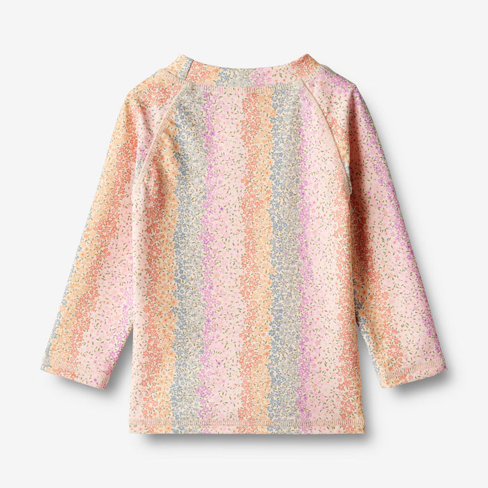 Wheat Main Swim T-Shirt L/S Dilan Swimwear 9506 rainbow flowers