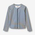 Wheat Main Swim T-shirt L/S Zip Ada T-Shirt 1048 blue stripe