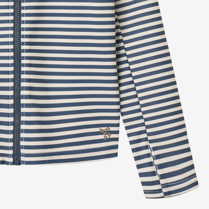 Wheat Main Swim T-shirt L/S Zip Ada T-Shirt 1048 blue stripe