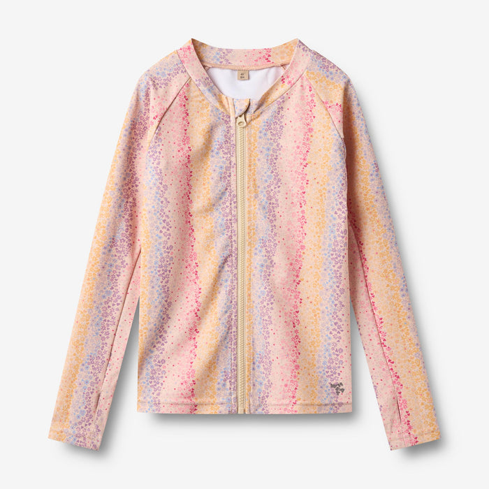 Wheat Main Swim t-shirt L/S zip Ada Swimwear 1234 multi rainbow