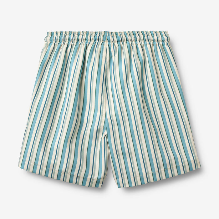 Wheat Main Swim Trunk Hansi badge Shorts 9630 aqua stripe