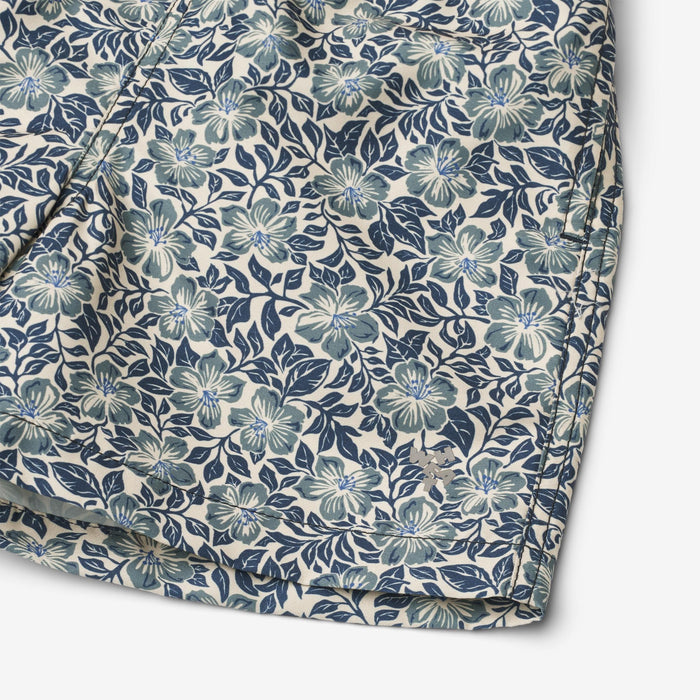 Wheat Main Swim Trunks Hansi Swimwear 9416 blue hawaii flowers