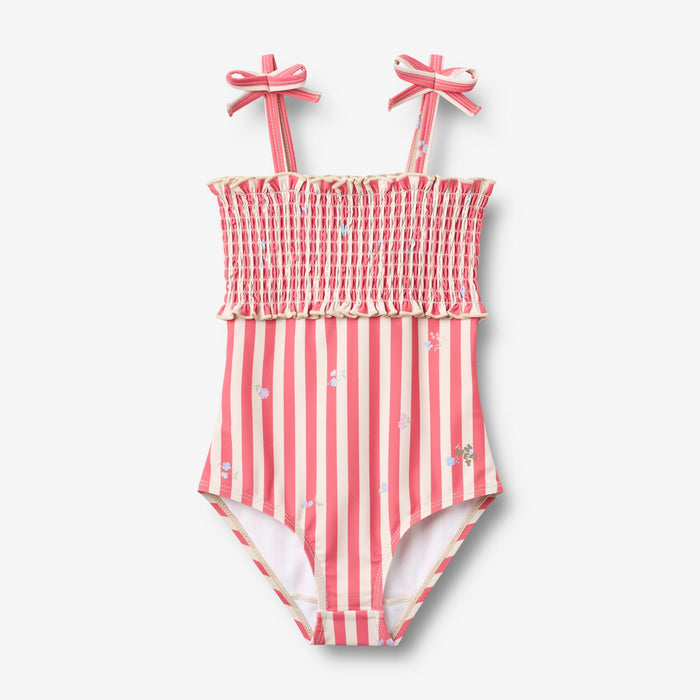 Wheat Main Swimsuit Selma Swimwear 9657 red stripe flowers