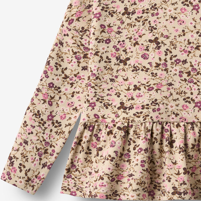 Wheat Main T-shirt L/S Carolina T-Shirt 9769 soft sand flower wine