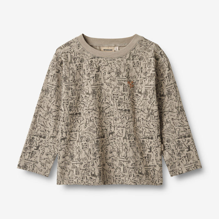 Wheat Main T-Shirt L/S Malthe Jersey Tops and T-Shirts 1204 treasure hunt