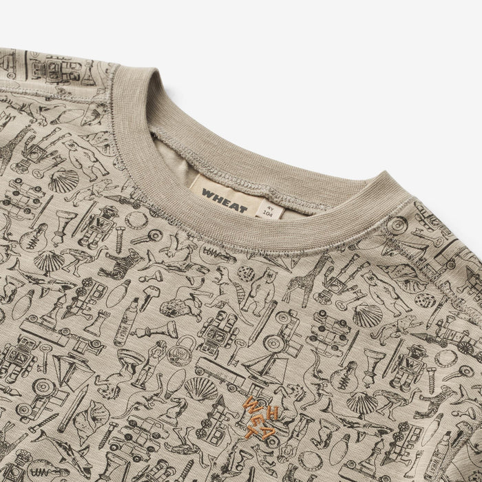 Wheat Main T-Shirt L/S Malthe Jersey Tops and T-Shirts 1204 treasure hunt
