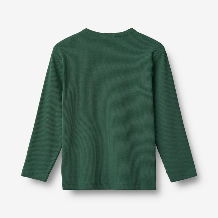 Wheat Main T-shirt L/S Morris Jersey Tops and T-Shirts 4140 green