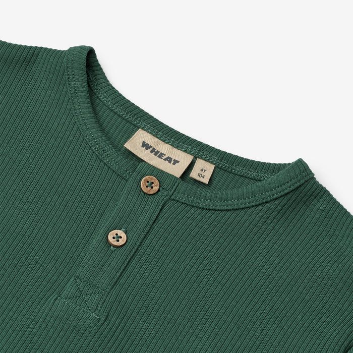Wheat Main T-shirt L/S Morris Jersey Tops and T-Shirts 4140 green