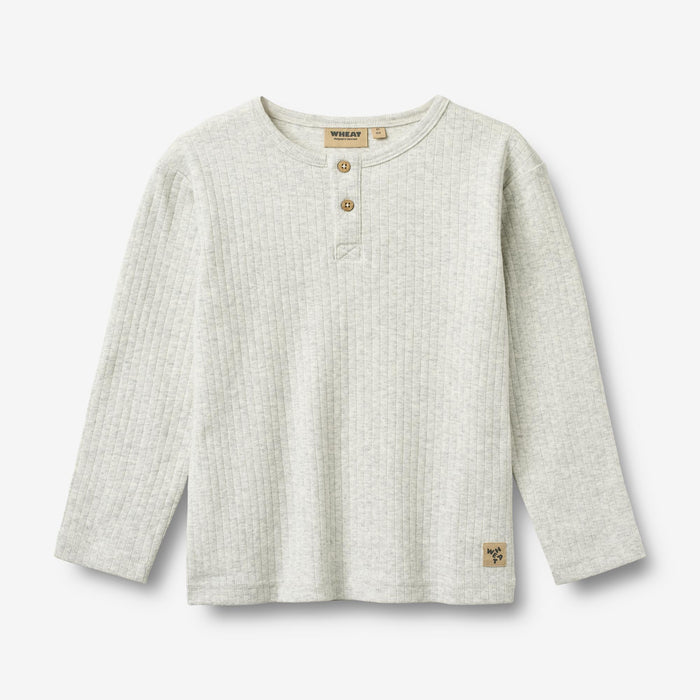 Wheat Main T-Shirt L/S Morris T-Shirt 0224 melange grey