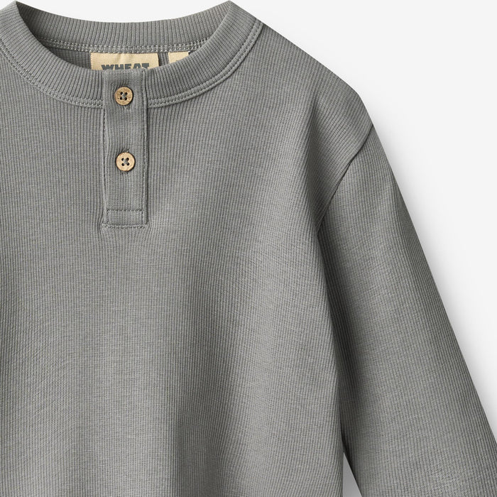 Wheat Main T-shirt L/S Osvald T-Shirt 9624 flint