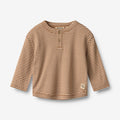 Wheat Main T-shirt L/S Osvald T-Shirt 3017 warm hazel stripe