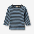 Wheat Main T-shirt L/S Stig T-Shirt 9548 bright blue stripe