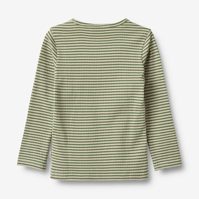 Wheat Main T-Shirt L/S Stig Jersey Tops and T-Shirts 1142 elm green stripe