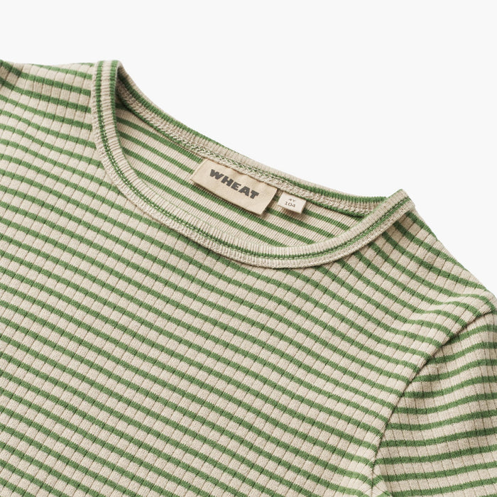 Wheat Main T-Shirt L/S Stig Jersey Tops and T-Shirts 1142 elm green stripe