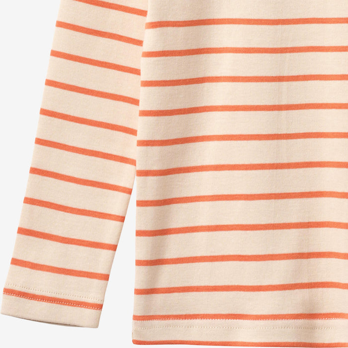 Wheat Main T-shirt L/S Stig T-Shirt 9648 orange stripe