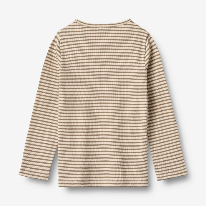 Wheat Main T-shirt L/S Stig Jersey Tops and T-Shirts 9570 stone stripe