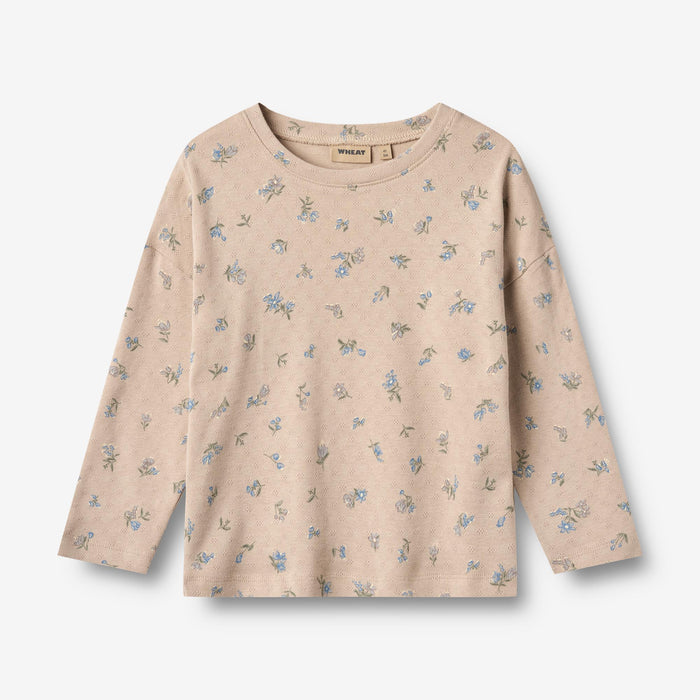 Wheat Main T-shirt L/S Thilda Jersey Tops and T-Shirts 9573 warm sand flowers