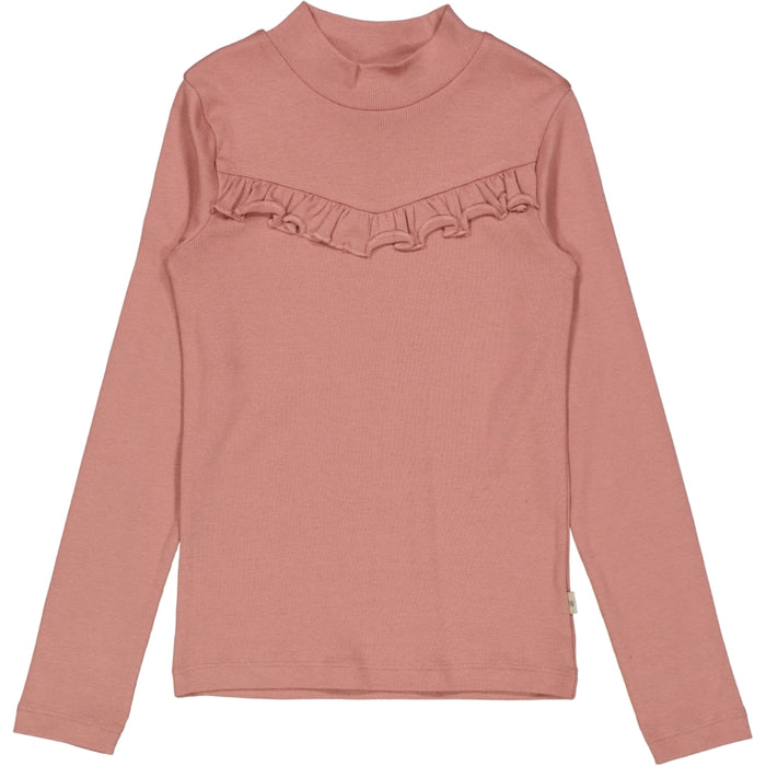 Wheat Main T-Shirt Rib Ruffle Jersey Tops and T-Shirts 2112 rose cheeks