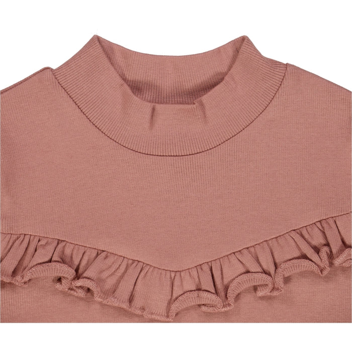 Wheat Main T-Shirt Rib Ruffle Jersey Tops and T-Shirts 2112 rose cheeks
