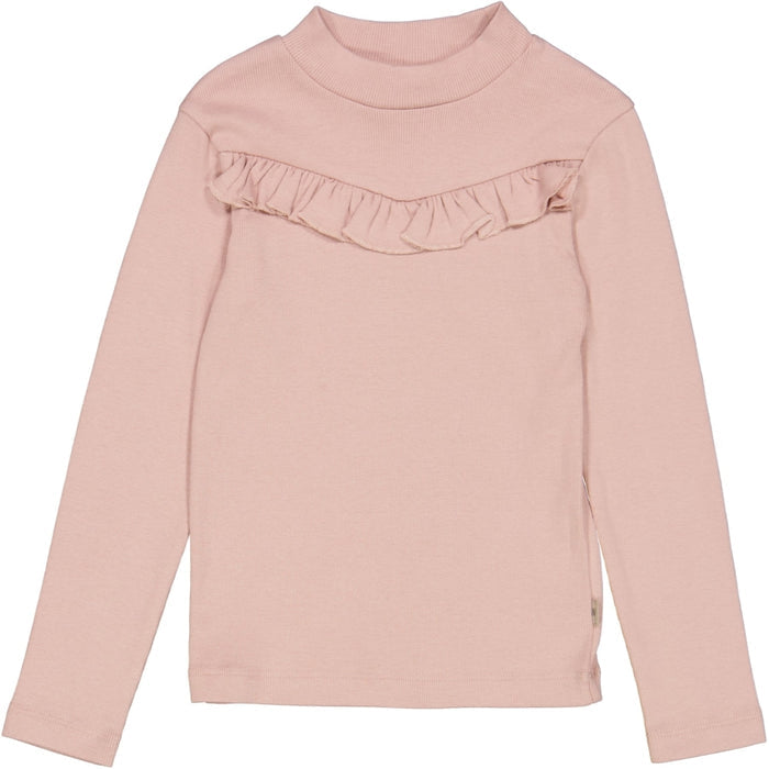 Wheat Main T-Shirt Rib Ruffle Jersey Tops and T-Shirts 2487 rose powder